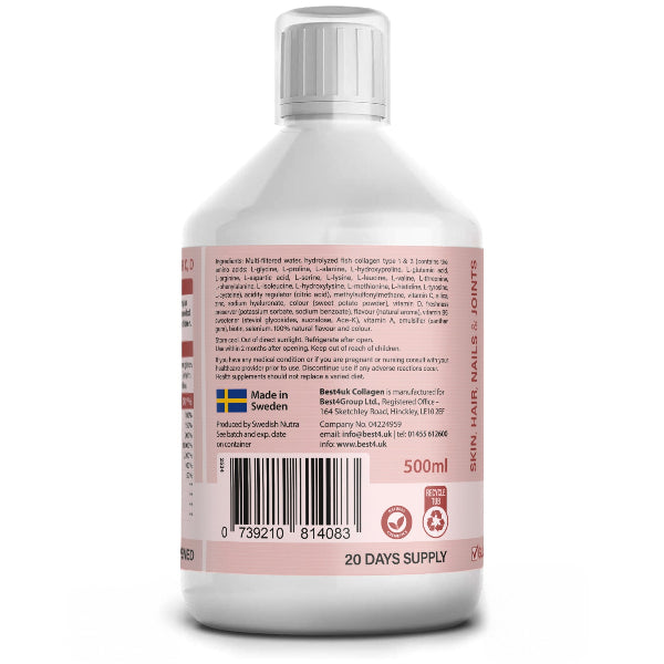 Best4uk - Marine Collagen Retinol Plus "SUGAR FREE" 12,500mg Liquid Drink