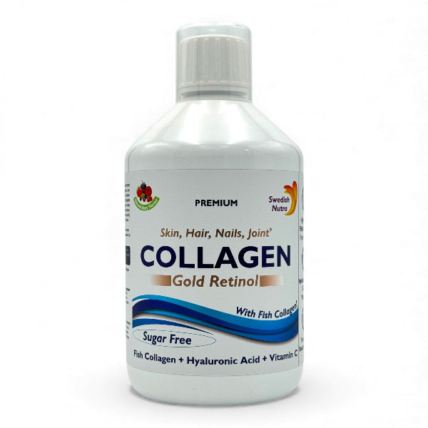 Swedish Nutra - Collagen Gold Retinol SUGAR FREE 12,500mg | Best4uk