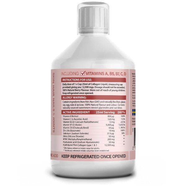 Best4uk - Marine Collagen Retinol Plus "SUGAR FREE" 12,500mg Liquid Drink